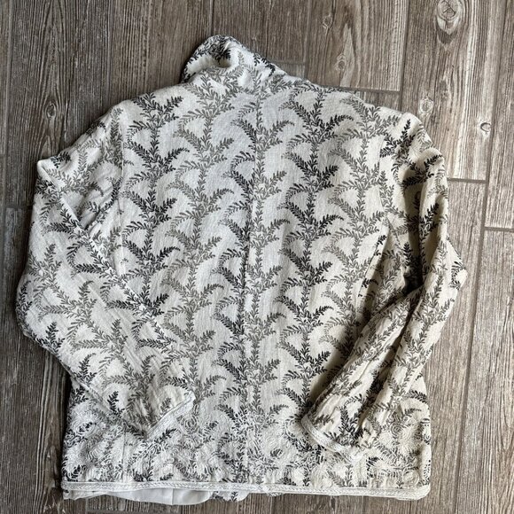 2/$18 Sale! Coldwater Creek Blazer Womens 1X Beaded Cotton Embroidered Boho Boxy - Picture 11 of 11